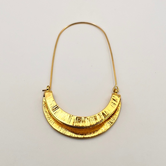 Anthro Myra Gold Hoop Earrings - Picture 4 of 4